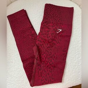 Gymshark Adapt Animal Red Leggings in Size Small